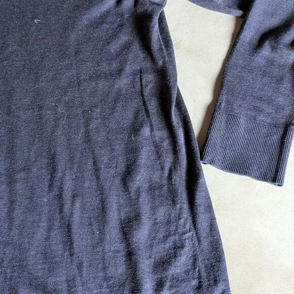 COS Basic wide-neck knit jumper | Navy - Picture 11 of 16